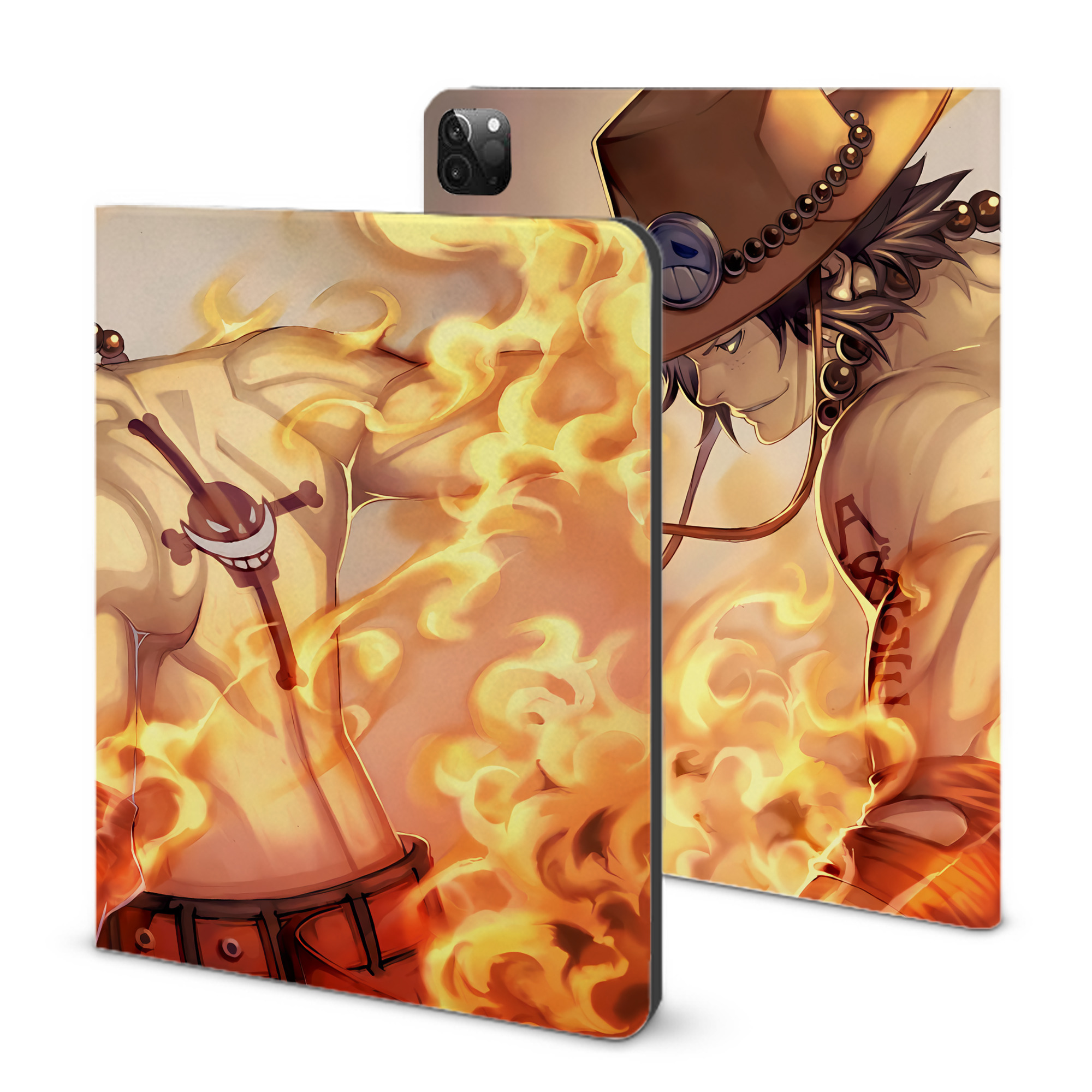 （画像用） ワンピース ONE PIECE IPadケース ペンホルダー付き ブックスタイルデザイン